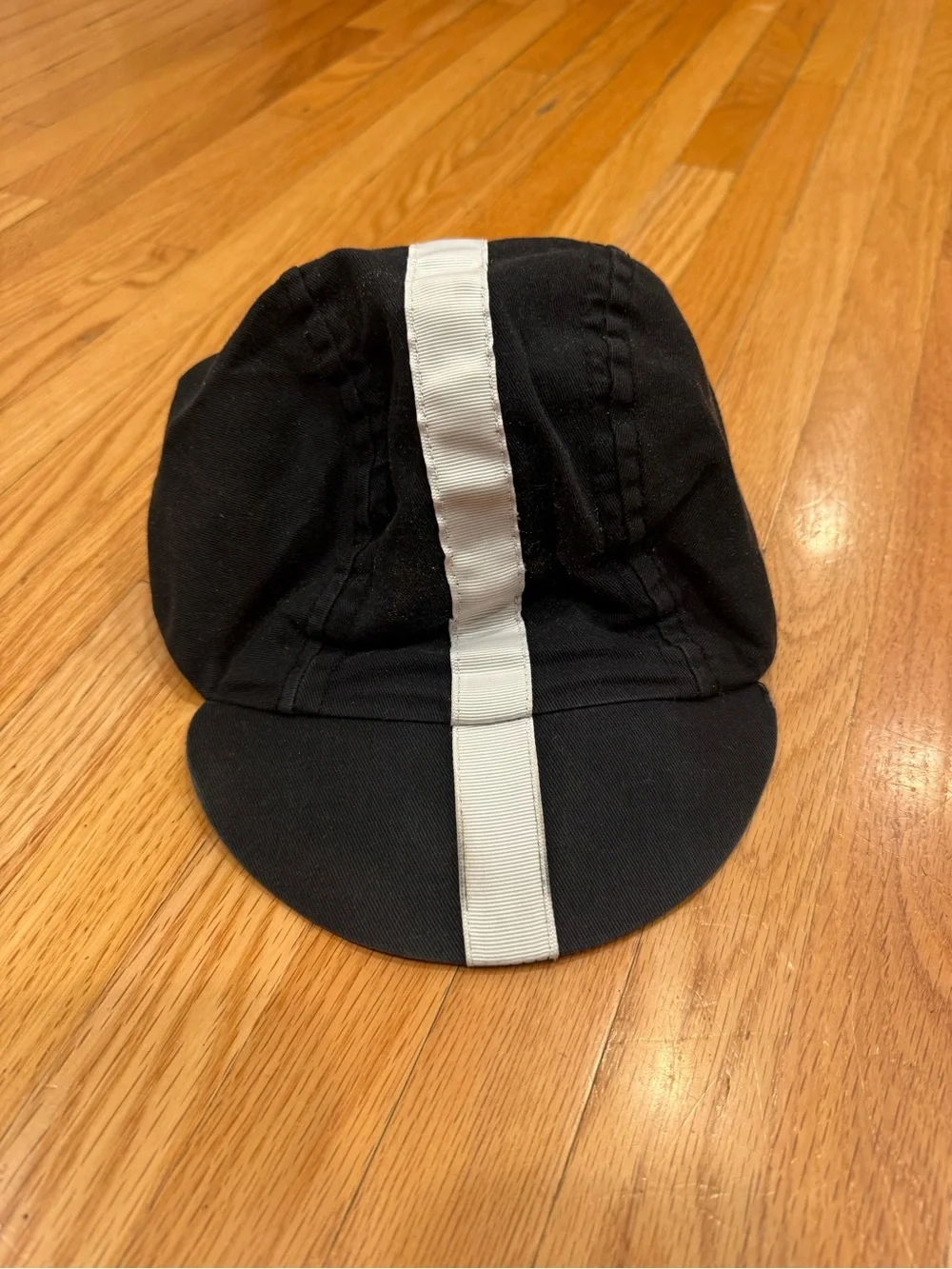 Kids Black Cap with White Stripe